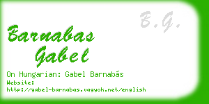 barnabas gabel business card
